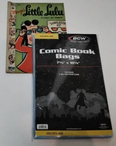 100 GOLDEN COMIC BOOK Bags (Sleeves) 7 5/8 X 10 1/2" 2 MIL Polypropylene - Picture 1 of 1