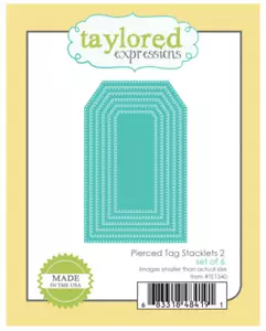 Taylored Expressions Dies : Pierced Tag Stacklets 2 - Picture 1 of 8
