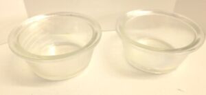 Oceana glass set of 2 dog bowls crystal reflection small 1.25 cup 10 ounce clear