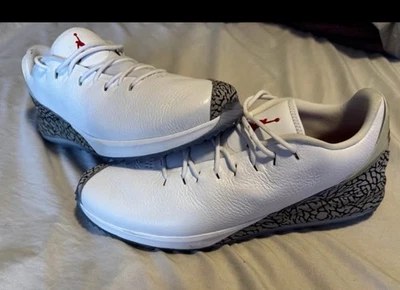 Nike Air Jordan ADG "Blanco Cemento" Zapatos de Golf Talla 13 Foto 1 de 4