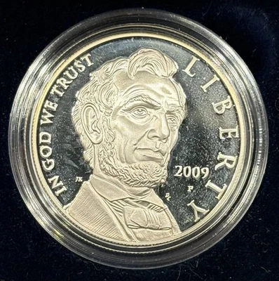 2009-P Proof Abraham Lincoln 90% Silver Commemorative Dollar, OGP Box & COA! - Image 1 of 3