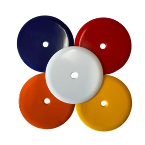 High Impact HDPE Plastic Discs/Survey/Markers 1 Hole PACK OF 10, 100mm Dia S7924 - Picture 1 of 11