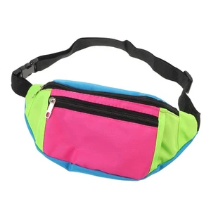  Retro Contrast Belt Bag 80s Party Decorations 90s Accessories for Women - Picture 1 of 12
