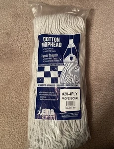 Elite Mops and Brooms, Inc. 4-Ply Professional #20 Cotton Mop Head 104-4 PLY#20 - Picture 1 of 7