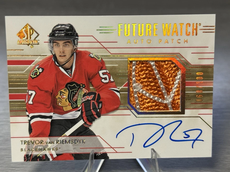 🧊🏒TREVOR VAN RIEMSDYK 2014 SP Authentic Future Watch Auto Patch /100 #TVR!🏒🧊 - Image 1 of 3
