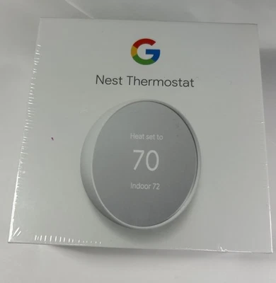 Google Nest Thermostat Snow Sealed Smart Home WiFi Energy Saver Model GA01334-US - Image 1 of 3