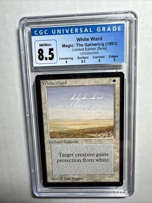 MTG Beta U W White Ward CGC 8.5 NM/Mint+ (Mint centering, edges) 1993 - Image 1 of 4