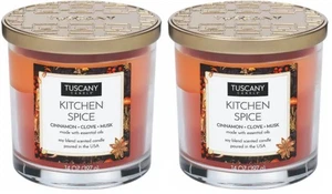 Tuscany Candle Kitchen Spice Cinnamon Essential Oil Soy Blend Wax, 14oz (2 Jars) - Picture 1 of 1