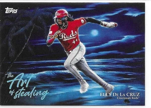 2025 TOPPS X BOB ROSS JOY OF BASEBALL ART OF STEALING CARD RED ELLY DE LA CRUZ - Picture 1 of 2