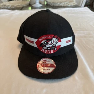 Cincinnati Reds New Era 9FIFTY Cooperstown Collection SnapBack Black One Size - Picture 1 of 15