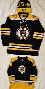 Boston Bruins Women’s Small & Youth 4T Jersey Lot & Fanatics Beanie Hat - Picture 1 of 10