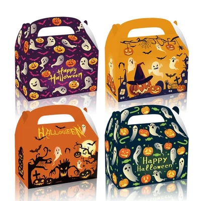 Cajas de golosinas para la casa de Halloween 24 piezas, cartón, cupcakes, galletas, cajas de regalos Foto 1 de 4