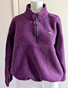 Vintage LL L.L. Bean Purple 1/4 Zip Pullover Fleece Women's Size Large VTG - Picture 1 of 8