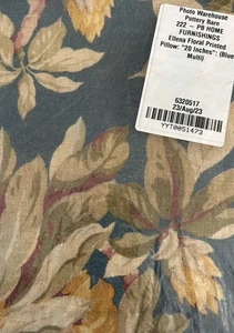 Pottery Barn Ellena Floral 20" Pillow Cover garden floral Blue Sample - Picture 1 of 3