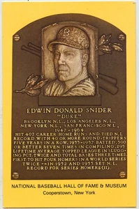 Duke Snider Signed Autographed HOF Plaque Postcard Post Card PSA/DNA - Picture 1 of 3