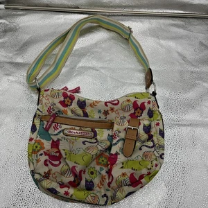 LILY BLOOM gelb/blau Katzen Garn verstellbarer Riemen Umhängetasche Handtasche - Bild 1 von 13