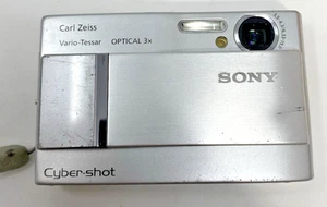 Sony Cyber-Shot DSC-T10 7.2MP 3xOptical Silver Digital Camera C W/Battery SEE DE - Picture 1 of 8