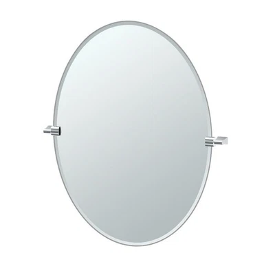4379LG Bleu, Large Oval Mirror,Chrome, 32 Inch - Image 1 of 2