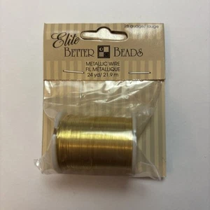Better Beads Spule Perlendraht 24 Yards EA 24G 28G goldfarben - Bild 1 von 8