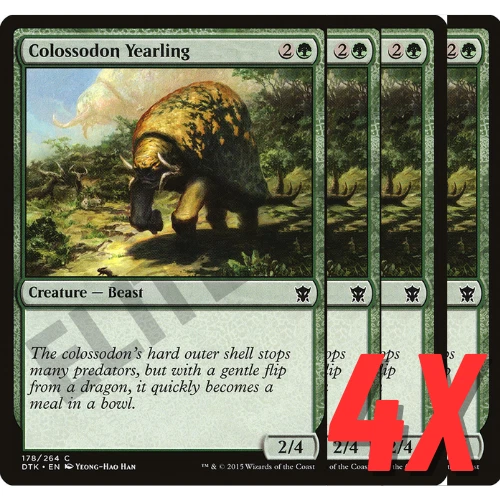 MTG Colossodon Yearling (Dragons of Tarkir) 178/264 (NEAR MINT) (4X) - Image 1 of 1
