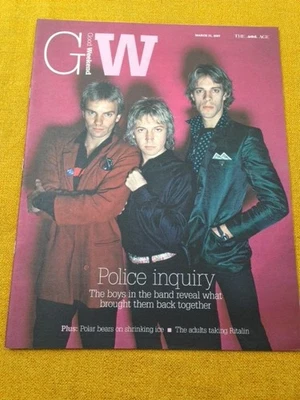THE POLICE. - STING.    G W  GOOD WEEKEND    Aust. magazine.  COVER STORY.  2007 - Image 1 of 3