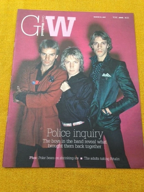 THE POLICE. - STING.    G W  GOOD WEEKEND    Aust. magazine.  COVER STORY.  2007 - Image 1 of 3