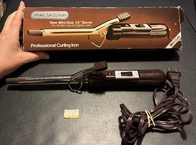 "HIERRO RIZADOR PROFESIONAL VINTAGE VIDAL SASOON VS-103 tamaño mini 1/2"" barril nuevo en caja" Foto 1 de 4
