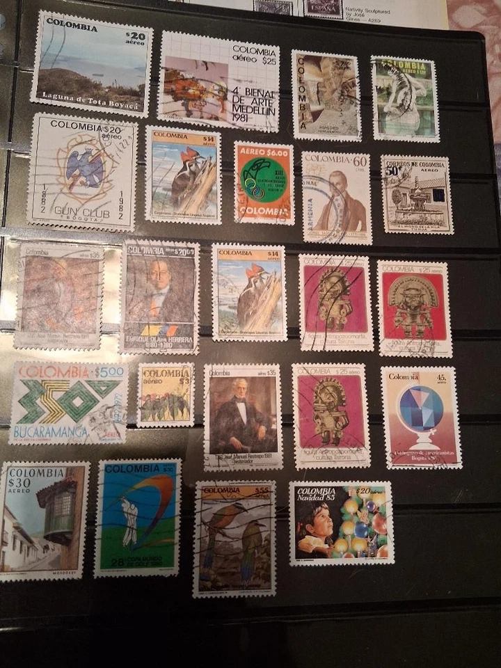 COLOMBIA USED POSTAGE/AIR MAIL MIX (LOT 263) - Image 1 of 1