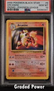 Promo Arcanine PSA 10 Black Star Promo #6 Pokemon - Picture 1 of 1