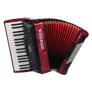 Hohner Bravo III 72 3-Voice Chromatic Accordion w/ Gig Bag, Red - Picture 1 of 1