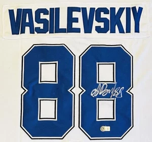 Andrei Vasilevskiy Signed Tampa Bay Lightning Jersey Autographed NHL Beckett COA - Picture 1 of 3
