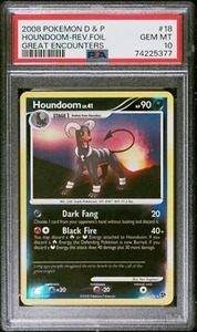 Pokemon Houndoom 18/106 Great Encounters Reverse Holo PSA 10 - Picture 1 of 3
