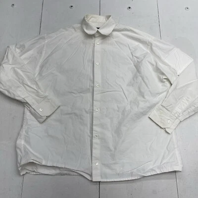 We11done Logotipo Branco Braço Patch Manga Longa Botão para Cima Masculino Tamanho G/XL - Imagem 1 de 4