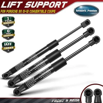 3x Rear Hood & Trunk Lid Lift Supports Shocks Struts for Porsche 911 2001-2013 - Image 1 of 4