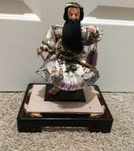 Vintage Japanese Jimmu Tenno Doll 1st Japanese Emperor 11" Samurai - Picture 1 of 11