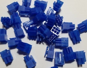 6-pin BLUE Female ATX connector (multiple quantities) for PCI-E/extension cable - Picture 1 of 4