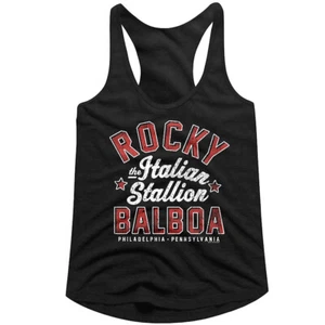 Rocky Balboa Italian Stallion Damen Tank Top Philadelphia Boxen Racerback Trägershirt - Bild 1 von 6