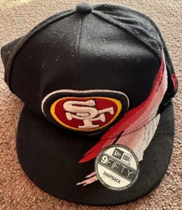 Authentic San francisco 49ers New era 9fifty Black Snapback cap Flat Bill NFL - Picture 1 of 7