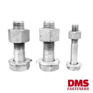 M12 M16 M20 Structural Bolt Assembly Kit AS1252 K0 Class 8.8 Hot Dip Galvanised - Picture 1 of 4
