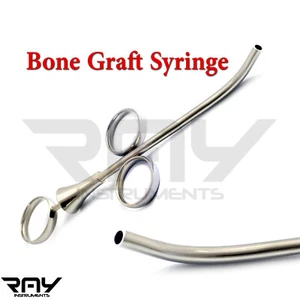 Jeringa de injerto óseo instrumento de implante dental curvado laboratorio de aumento de senos NUEVO - Imagen 1 de 3