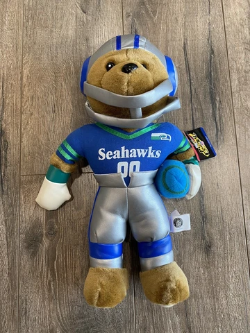 Vintage Nanco 2002 Seattle Seahawks Bear In Uniform Plush Figure 16” #00 NWT Cover