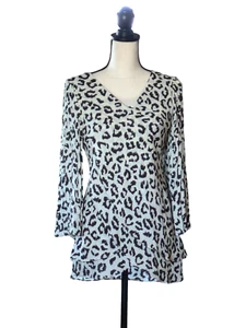 Laurie Felt Woman's Black And White Tunic Top Size XXS - Picture 1 of 8
