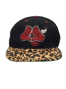 Vintage Chicago Bulls Leopard Cheetah Bill SnapBack Hand Logo RARE Hat Cap - Picture 1 of 11