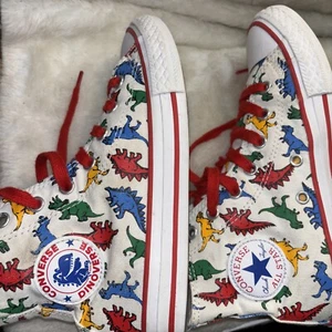 CONVERSE Chuck Taylor DINOVERSE High Top DINOSAUR AUTHENTIC Junior US 2 Fun Run - Picture 1 of 13