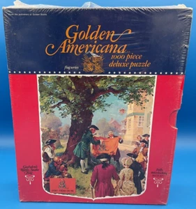 GOLDEN AMERICANA Don't Tread On Me 1000 Piece Puzzle Flag Series 1972 NEW NICE! - Picture 1 of 9