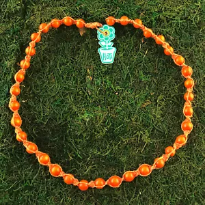 HOTI Cáñamo Hecho a Mano Naranja Torcido Collar Para Hombre Cuentas de Madera Espiral Anudadas Cuentas - Imagen 1 de 7