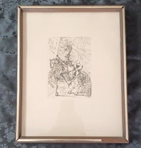 Salvador Dali - El Cid Art - Framed SIGNED AUTOGRAPHED - w/ Authentication - Picture 1 of 3