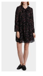 Piper Ladies Floral Jacquard Oversized Dress sizes 8 10 12 14 Black Floral - Picture 1 of 5