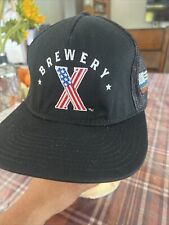 RARE  Brewery X B￼eer Black , Flag, Adjustable Snapback Hat Cap .new,