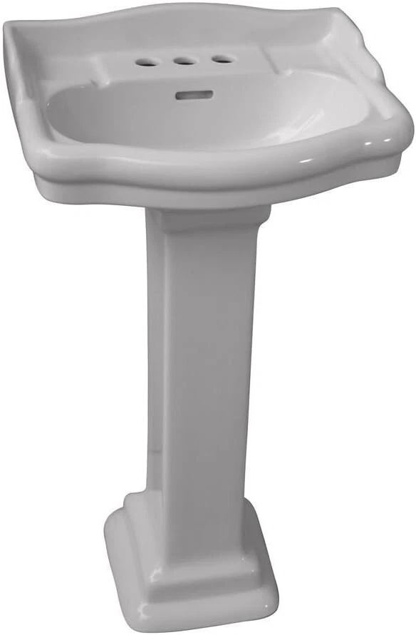Sink + Pedestal (leg)	Roosevelt Pedestal White 18" RS18WB - Image 1 of 1